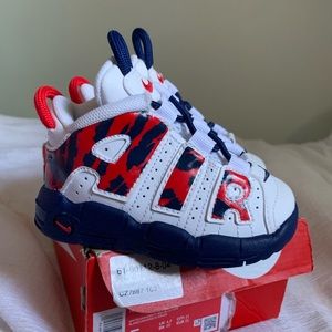 Nike Toddler Uptempo White/university red/blue void